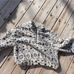 Cropped half zip Sherpa